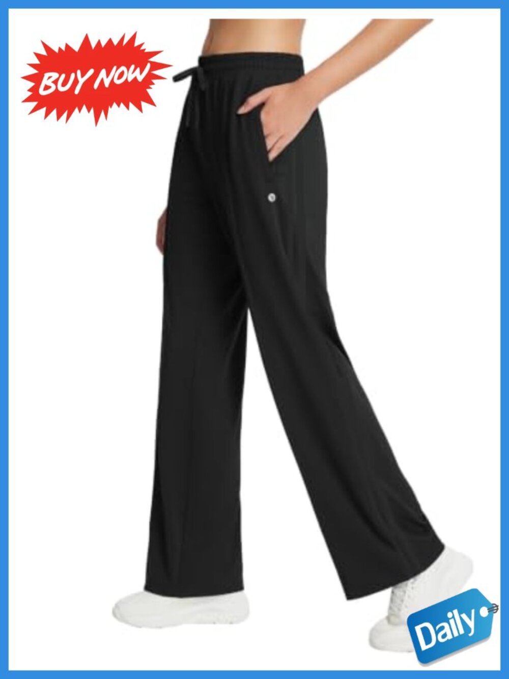 Petite 27" Inseam Track Pants Straight Leg Drawstring Sweatpants Pockets